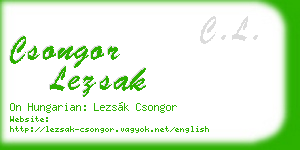 csongor lezsak business card