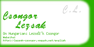 csongor lezsak business card